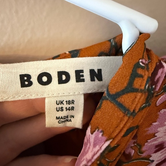 Boden tie back gathered midi dress size 14 nwot d0803 - Picture 7 of 7